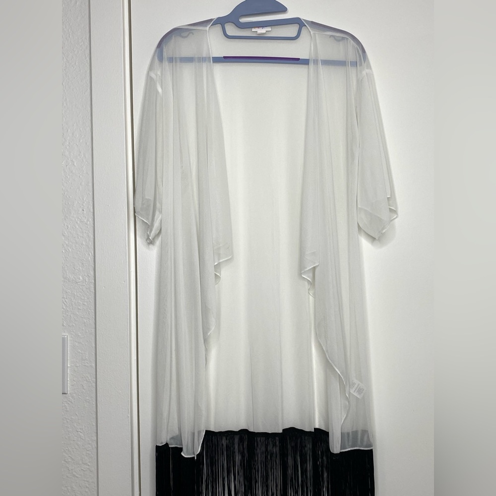 Fringe kimono.